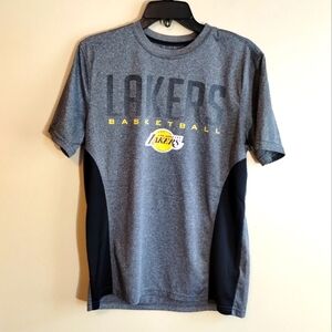 NBA L.A. Lakers Basketball Gray T-Shirt, Medium, Pre-Owned